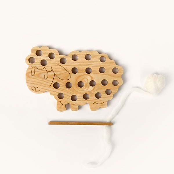 Wooden Lacing Sheep Light